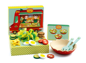 Djeco Salad Making Set wooden and felt ingredients