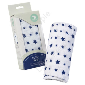 All4Ella Cotton Muslin Wrap Star Navy Gift Idea