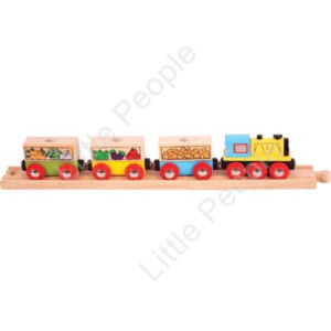 Bigjigs – Fruit and Veg Train compatable with popular brands Bigjigs – Fruit and Veg Train compatable with popular brands