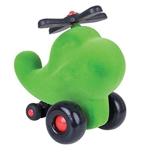 Rubbabu Green Helicopter Infant Pretend Play