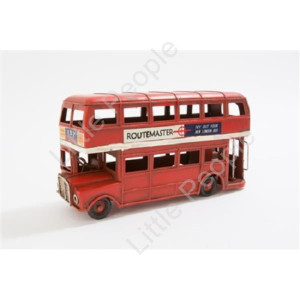 Small Red Tin Model Of A London Route Master Bus Collectable
