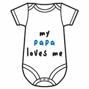 Newborn My Papa Loves Me Baby Grow Suit