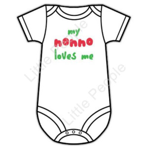 Size 00 My Italian Grandfather Loves Me 3-6mths Baby Grow Suit