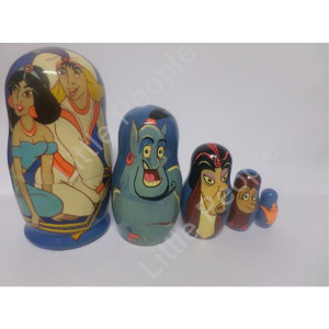 Russian Doll Wooden Matryoshka Babushka - Cartoon - Aladdin and Friends