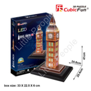 CubicFun Big Ben 28pc 3D LED Puzzle Genuine Product CubicFun Big Ben 28pc 3D LED Puzzle Genuine Product