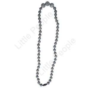 Jellystone Buoy Necklace Silicone Sensory Fun Safe Toy Stormy Gray Marble