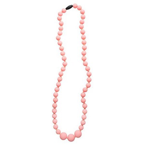 Jellystone Buoy Necklace Silicone Sensory Fun Safe Toy Rose Quortz