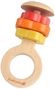 EverEarth Colour Rings Rattle Kids Pretend Play Eco-Friendly