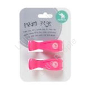 All 4 Ella 2 Pack Pram Pegs- Pink Fluro Gift Idea