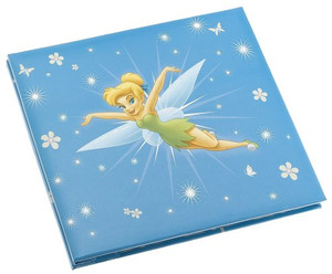 Disney Blue Tinkerbell Scrapbook Deluxe Post Bound Album 8X8 10 Pages Gift Box