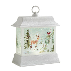 Raz 8.5 " LIGHTED WOODLAND ANIMAL WATER LANTERN