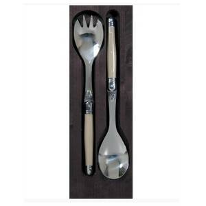 Laguiole Jean Dubost Laguiole 2pc Salad Servers St Louis Taupe