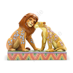 Jim Shore Disney Traditions - Simba and Nala Snuggling - Savannah Sweethearts