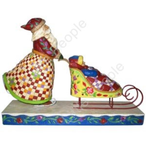 Jim Shore A Ride with Santa Retired Rare Figurine