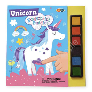 Buddy & Barney Fingerprint Buddies Book with Ink Pads - Unicorn