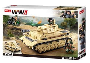 Sluban Compatible Building Blocks 543PWW2 TANK PANZER IV
687 PCS