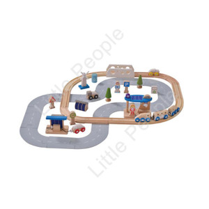 EverEarth Eco City Train Set 50 Piece Kids Pretend Play Eco-Friendly EverEarth Eco City Train Set 50 Piece Kids Pretend Play Eco-Friendly
