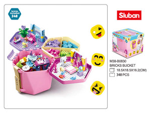 Sluban Compatible - Bucket Bricks Pink
