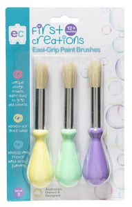 First Creations Easi-Grip Paint Brushes Set of 3