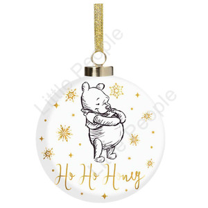 Disney Gifts Collectible Christmas Bauble: Pooh Ho Ho Honey 9 Cm