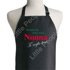Italian Grandmother Black Apron