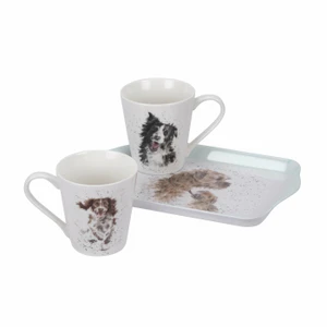 Wrendale by Royal WorcesterCups & Tray Set Dogs