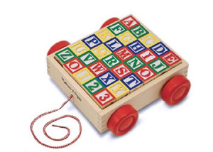 Melissa and Doug Classic Abc Block Cart