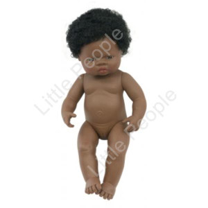 Miniland Anatomically Correct Baby Doll African Girl (undressed) 38 cm Miniland Anatomically Correct Baby Doll African Girl (undressed) 38 cm
