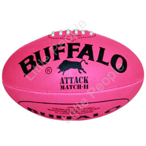 BUFFALO SPORTS Soft Touch PVC Full Size 28cm Pink Aussie Rules Football