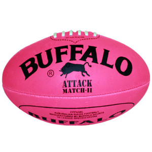 Buffalo Sports Soft Touch Pvc Full Size 28cm Pink Aussie Rules Football