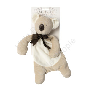 Koala Comforter Toy - Organic Cotton - Baby Gift Ash Grey/ White - 30cm