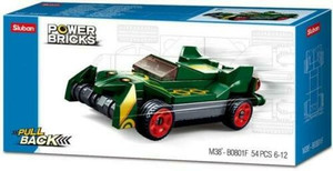 Sluban Compatible Building Blocks Power Bricks Pull Back Car -Drifting Green