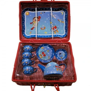Rocket Man Design Tin Tea Set 15pcs