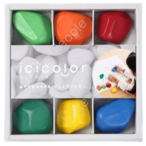AOZORA Icicolour - Ishikororu Stone Shaped Crayon Set - 9 Piece