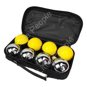BUFFALO SPORTS MIXED CHROME BOULE SET - SET OF 8 Yellow and Silver
