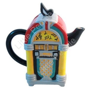 Retro Ceramic Juke Box Teapot Rare Retired Boxed