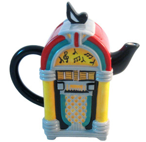Retro Ceramic Juke Box Teapot Rare Retired Boxed