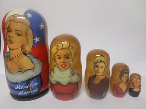 Russian Doll Wooden Matryoshka Babushka - Personalities - Marilyn Monroe