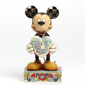 Jim Shore Disney Traditions It's A Boy New Baby Boy Mickey Mouse RETIRED