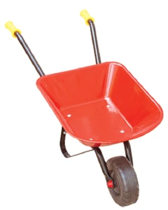 Red Metal Wheel Barrow Johnco