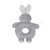 Bunnies By The Bay - Bunny Ring Rattle Gray New Baby Toy