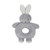 Bunnies By The Bay - Bunny Ring Rattle Gray New Baby Toy