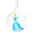 PRINCESS CHRISTMAS: CINDERELLA 3D GLASS BAUBLE 18.5 cm