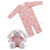 Nat & Jules Jammie Pals Collection Pink 0-9 Months