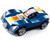 Sluban Compatible Building Blocks Power Bricks Pull Back Car -Blue Monster