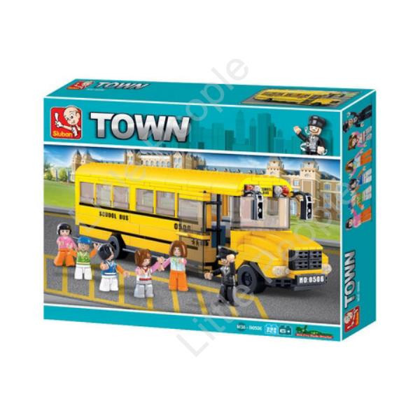 Sluban Compatible Building Blocks Town School Bus   382 Pieces
