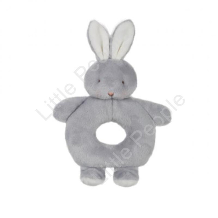 Bunnies By The Bay - BUNNY RING RATTLE GRAY NEW BABY TOY