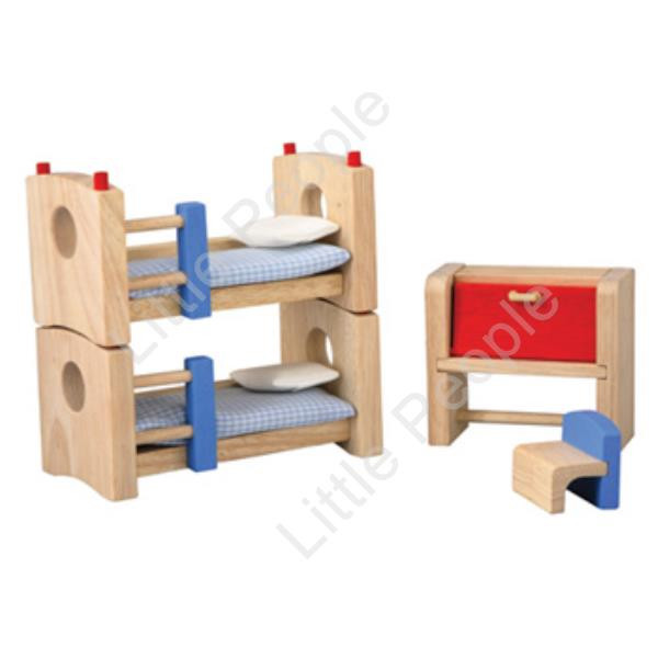 Plan Toys -Wooden Children Bedroom Set Neo New 5 Piece