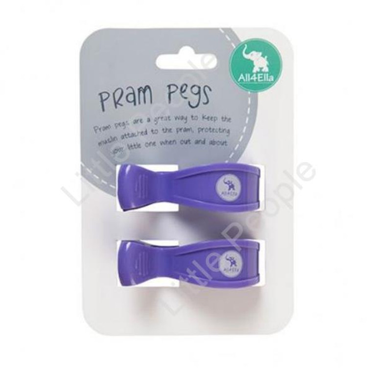 Pram pegs 2 Pack Pegs Purple Fluro Gift Idea