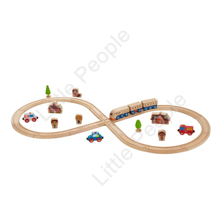 EverEarth Train Figure 8 Train Set - 36pc Set Kids Pretend Play Eco-Friendly